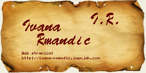 Ivana Rmandić vizit kartica